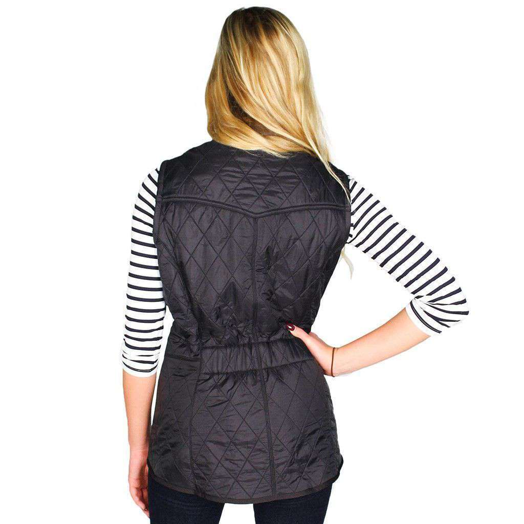 Cavalry Quilted Gilet in Black by Barbour - Country Club Prep