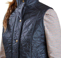 Cavalry Quilted Gilet in Navy and Red by Barbour - Country Club Prep