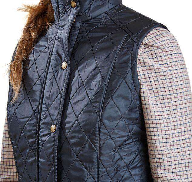 Cavalry Quilted Gilet in Navy and Red by Barbour - Country Club Prep
