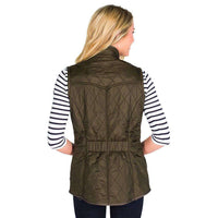 Cavalry Quilted Gilet in Olive Green by Barbour - Country Club Prep