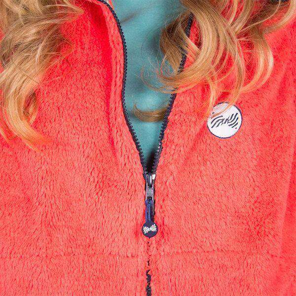 Fleece Vest in Coral by the Fraternity Collection - Country Club Prep