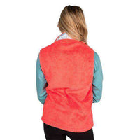 Fleece Vest in Coral by the Fraternity Collection - Country Club Prep
