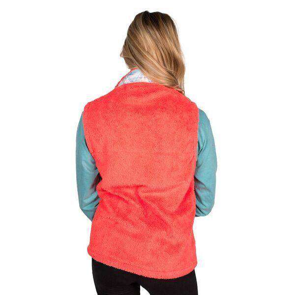 Fleece Vest in Coral by the Fraternity Collection - Country Club Prep