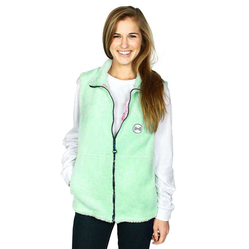 Fleece Vest in Mint Julep by the Fraternity Collection - Country Club Prep