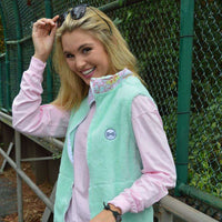 Fleece Vest in Mint Julep by the Fraternity Collection - Country Club Prep