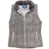 Heathered Zip Sherpa Vest in Moon Mist by The Southern Shirt Co. - Country Club Prep