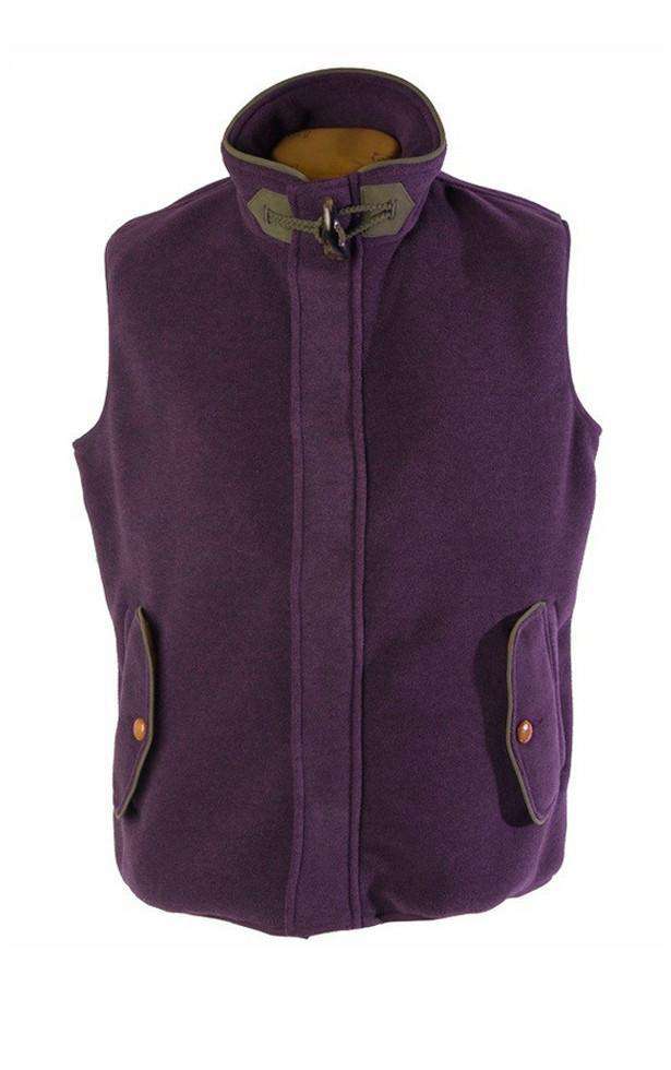 Katy Fleece Vest in Blackberry Vine by Good Shot Design - Country Club Prep