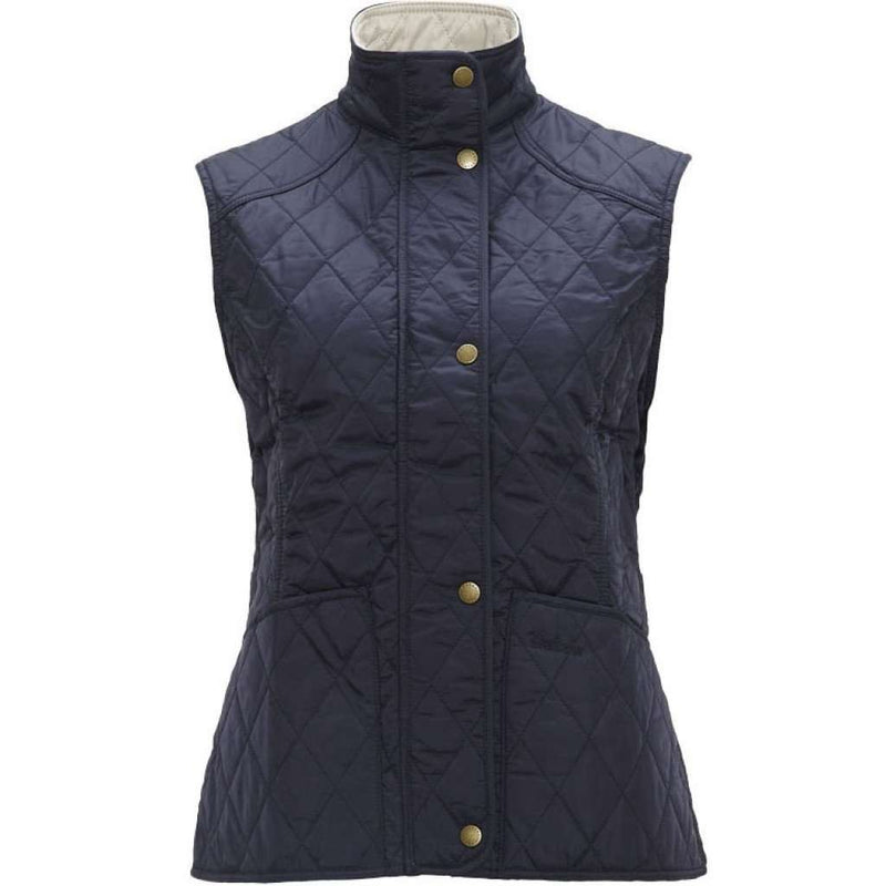 Summer Liddesdale Gilet in Navy/Pearl by Barbour - Country Club Prep