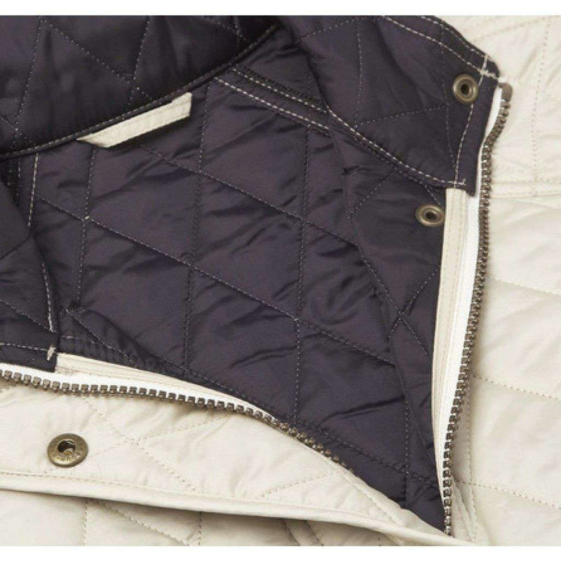 Summer Liddesdale Quilted Gilet in Pearl/Navy by Barbour - Country Club Prep