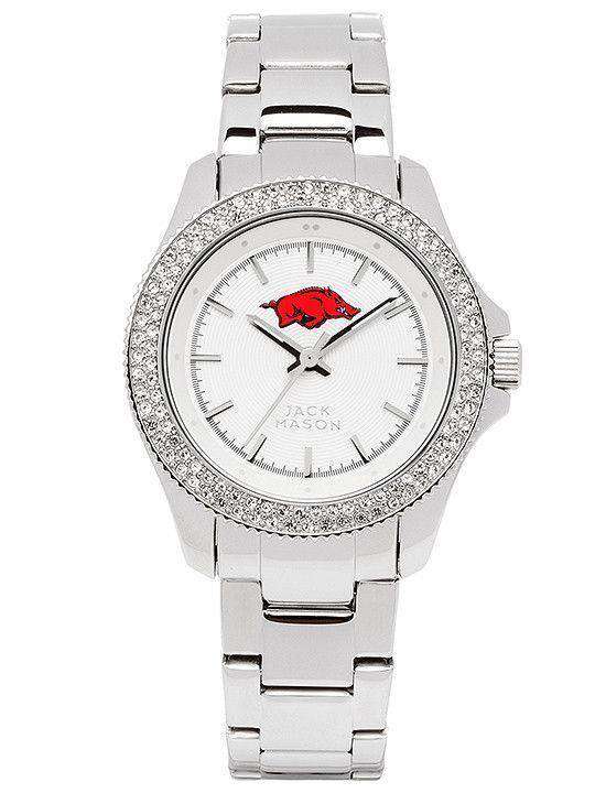 Arkansas Razorbacks Ladies Glitz Sport Bracelet Watch by Jack Mason - Country Club Prep