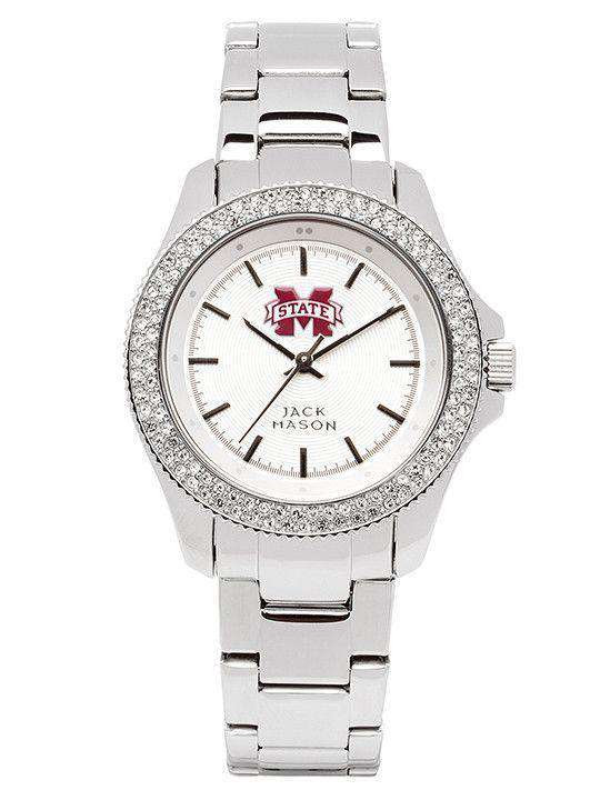 Mississippi State Bulldogs Ladies Glitz Sport Bracelet Watch by Jack Mason - Country Club Prep