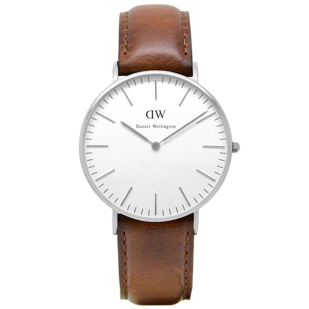 Women's Classic St Mawes Watch in Silver by Daniel Wellington - Country Club Prep