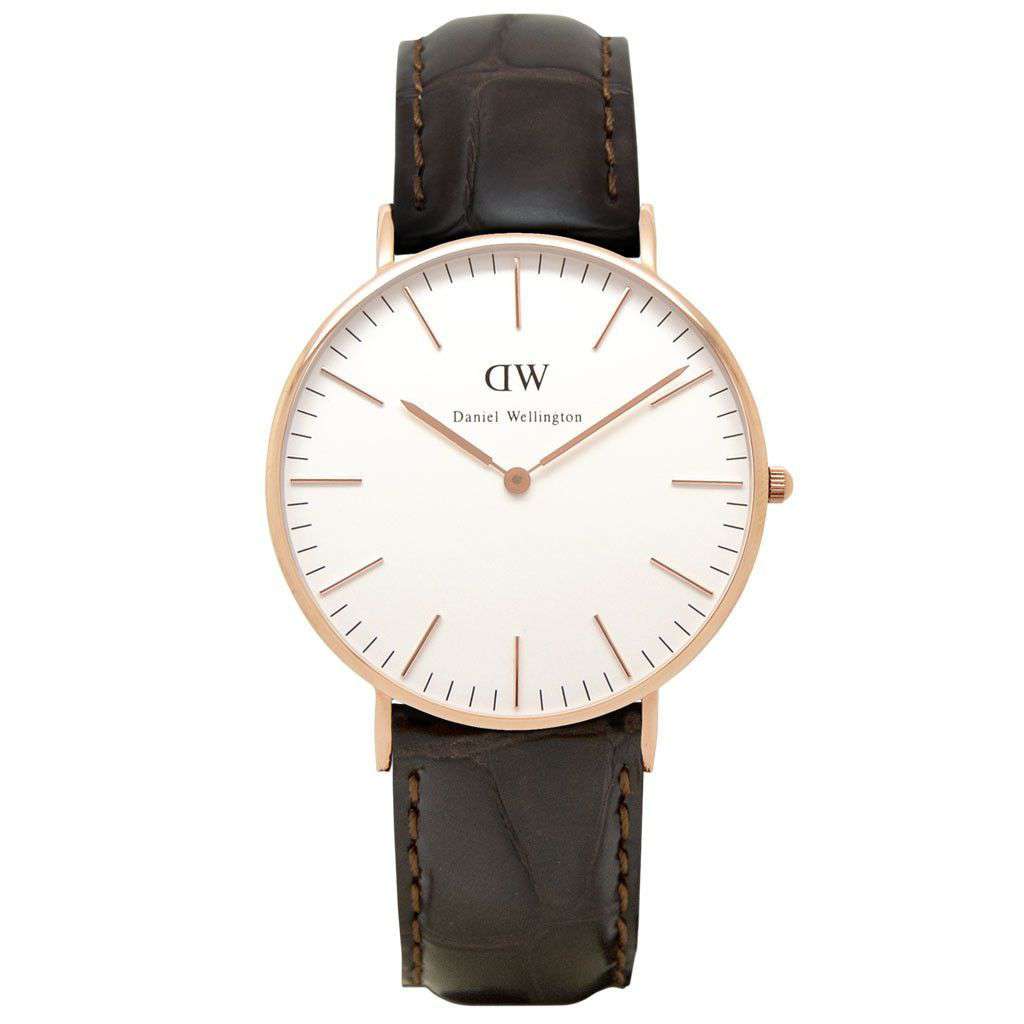 Women's Classic York Watch in Rose Gold by Daniel Wellington - Country Club Prep