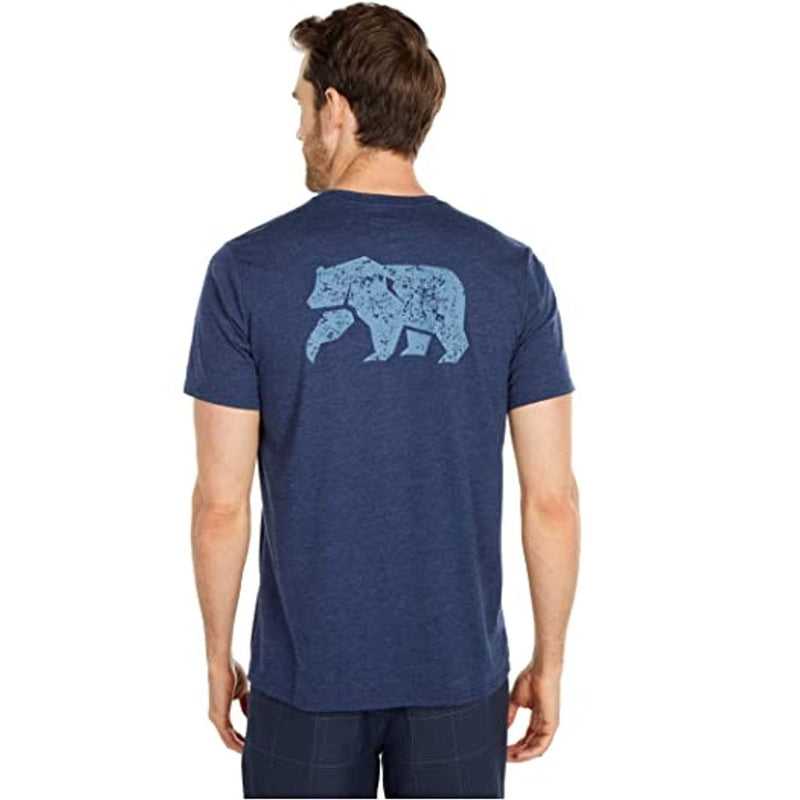 Worn in Bear Short Sleeve Pocket Tee in Navy by The Normal Brand - Country Club Prep